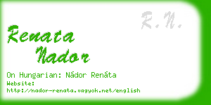 renata nador business card