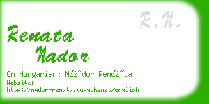 renata nador business card